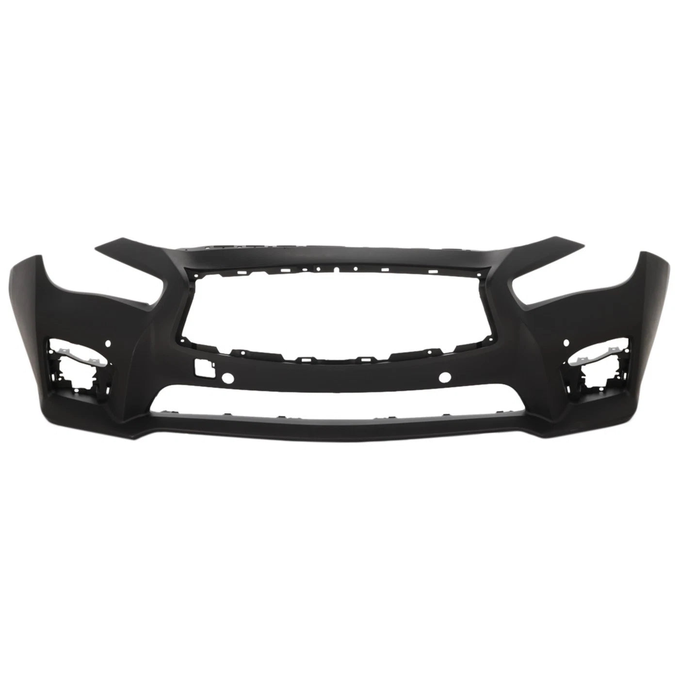 Primed Front Bumper Cover 620224HE0H IN1000259 Replacement For Infiniti Q50 2014 2015 2016 2017 Primed Fascia With Object Sensor