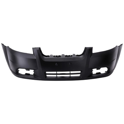 Primed Front Bumper Cover 96648503 GM1000833 Replacement For Chevy Aveo 2007 2008 2009 2010 2011 Sedan with Fog Lamp Holes Primed