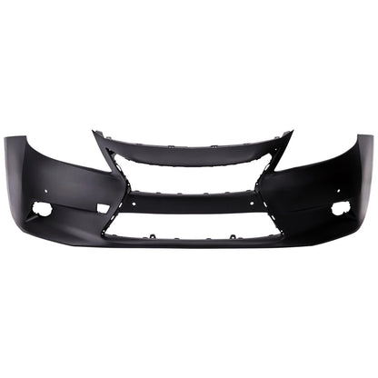 Primed Bumper Cover 521193T912 LX1000242 Replacement For Lexus ES300h ES350 2013 2014 2015 With Park Sensor Holes Front Primed