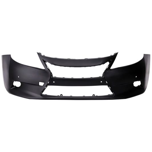 Primed Bumper Cover 521193T912 LX1000242 Replacement For Lexus ES300h ES350 2013 2014 2015 With Park Sensor Holes Front Primed
