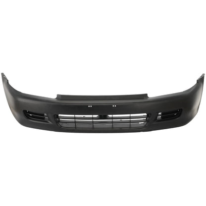 Primed Bumper Cover 71101SR0A00ZZ HO1000141 Replacement For Honda Civic 1992 1993 1994 1995 Front with Spoiler Holes Primed Coupe/Hatchback