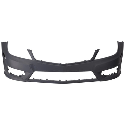 Primed Front Bumper Cover 2048807847649999 204880784764999 MB1000358 Replacement For Mercedes Benz C250 C350 2012 2013 2014 2015 with Fog Lamp Holes C300 2012-2014 Primed