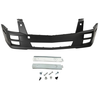 Primed Front Bumper Cover 19178893 GM1000854 Replacement For Cadillac STS 2008 2009 2010 2011 Sedan Primed with Fog Lamp Holes