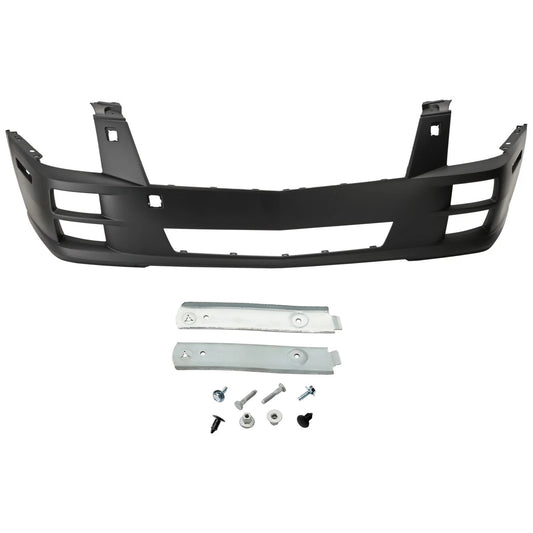 Primed Front Bumper Cover 19178893 GM1000854 Replacement For Cadillac STS 2008 2009 2010 2011 Sedan Primed with Fog Lamp Holes