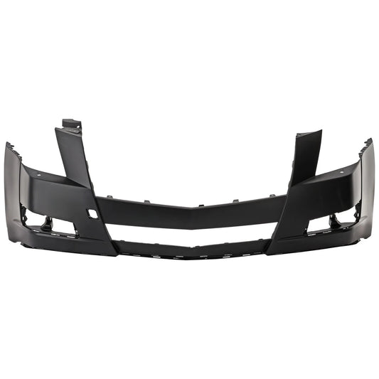 Primed Front Bumper Cover 25793664 GM1000856 Replacement For Cadillac CTS 2008 2009 2010 2011 2012 2013 2014 with Fog Lamp Holes Primed