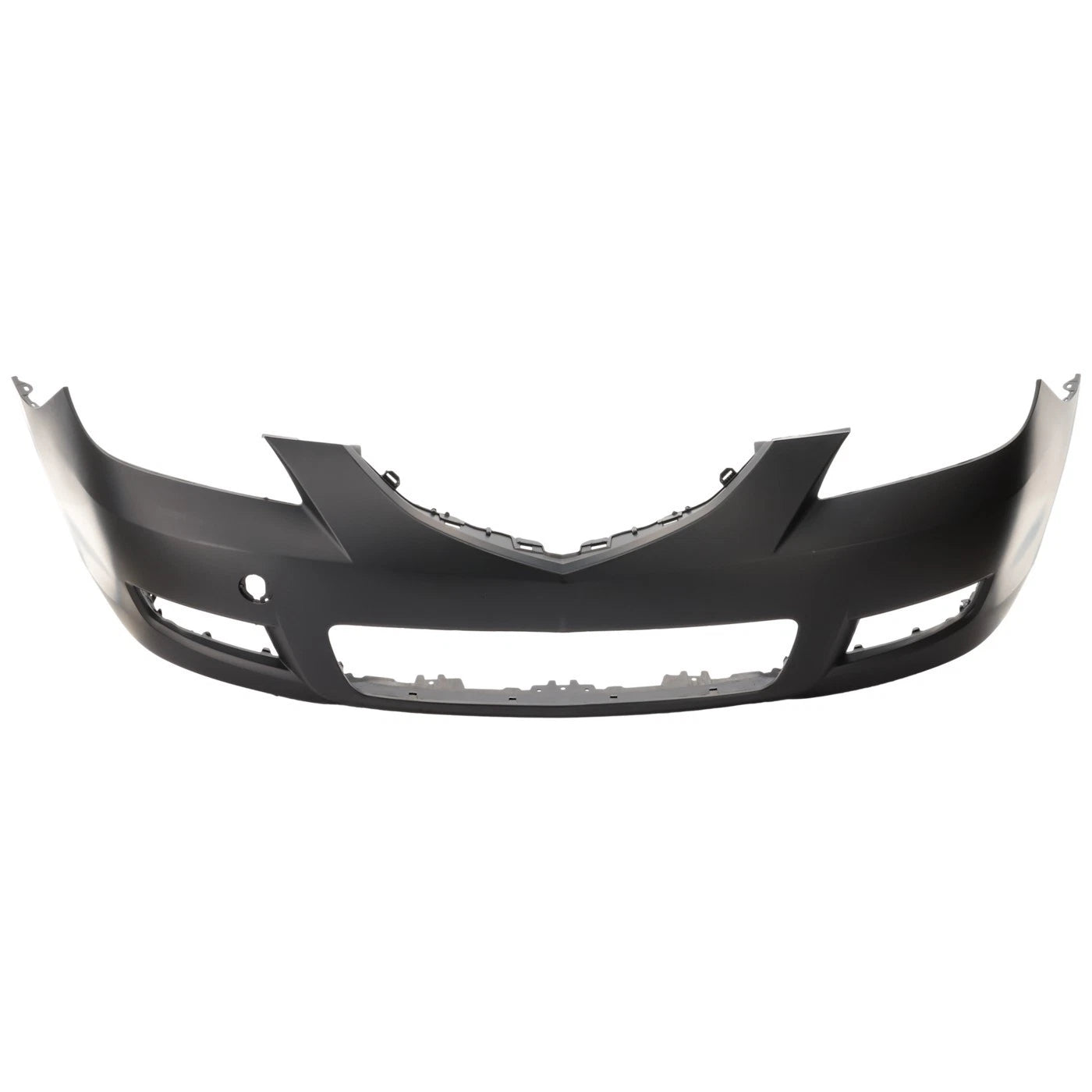 Primed Front Bumper Cover BAN650031CBB MA1000215 Replacement For Mazda 3 2007 2008 2009 Sedan with Fog Lamp Holes Primed