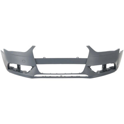 Primed Front Bumper Cover 8K0807065AGRU AU1000190 Replacement For Audi A4 Quattro A4 2013 2014 2015 2016 Primed With Fog Lamp Holes