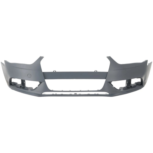 Primed Front Bumper Cover 8K0807065AGRU AU1000190 Replacement For Audi A4 Quattro A4 2013 2014 2015 2016 Primed With Fog Lamp Holes
