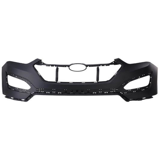 Primed Front Bumper Cover 865114Z000 HY1014100 Replacement For Hyundai Santa Fe 2013 2014 2015 2016 with Fog Lamp Holes Primed