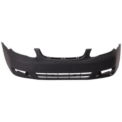 Primed Front Bumper Cover 5211902916 TO1000241 Replacement For Toyota Corolla 2003 2004 with Fog Light Holes Primed