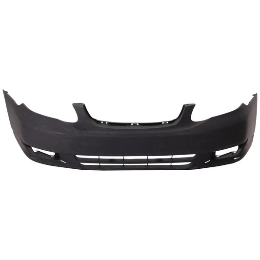 Primed Front Bumper Cover 5211902916 TO1000241 Replacement For Toyota Corolla 2003 2004 with Fog Light Holes Primed