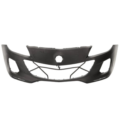 Primed Front Bumper Cover BGV450031EBB MA1000235 Replacement For Mazda 3 2012 2013 with Fog Lamp Holes Primed