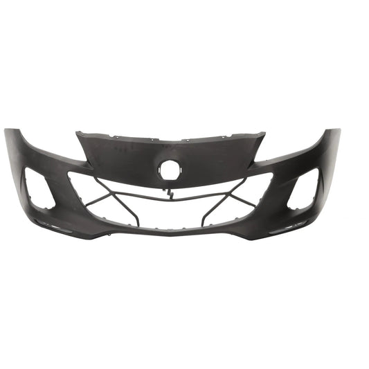 Primed Front Bumper Cover BGV450031EBB MA1000235 Replacement For Mazda 3 2012 2013 with Fog Lamp Holes Primed