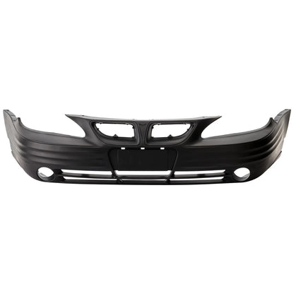 Primed Front Bumper Cover 22610695 GM1000574 Replacement For Pontiac Grand Am 1999 2000 2001 2002 with Fog Lamp Holes Primed