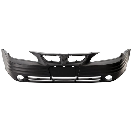 Primed Front Bumper Cover 22610695 GM1000574 Replacement For Pontiac Grand Am 1999 2000 2001 2002 with Fog Lamp Holes Primed
