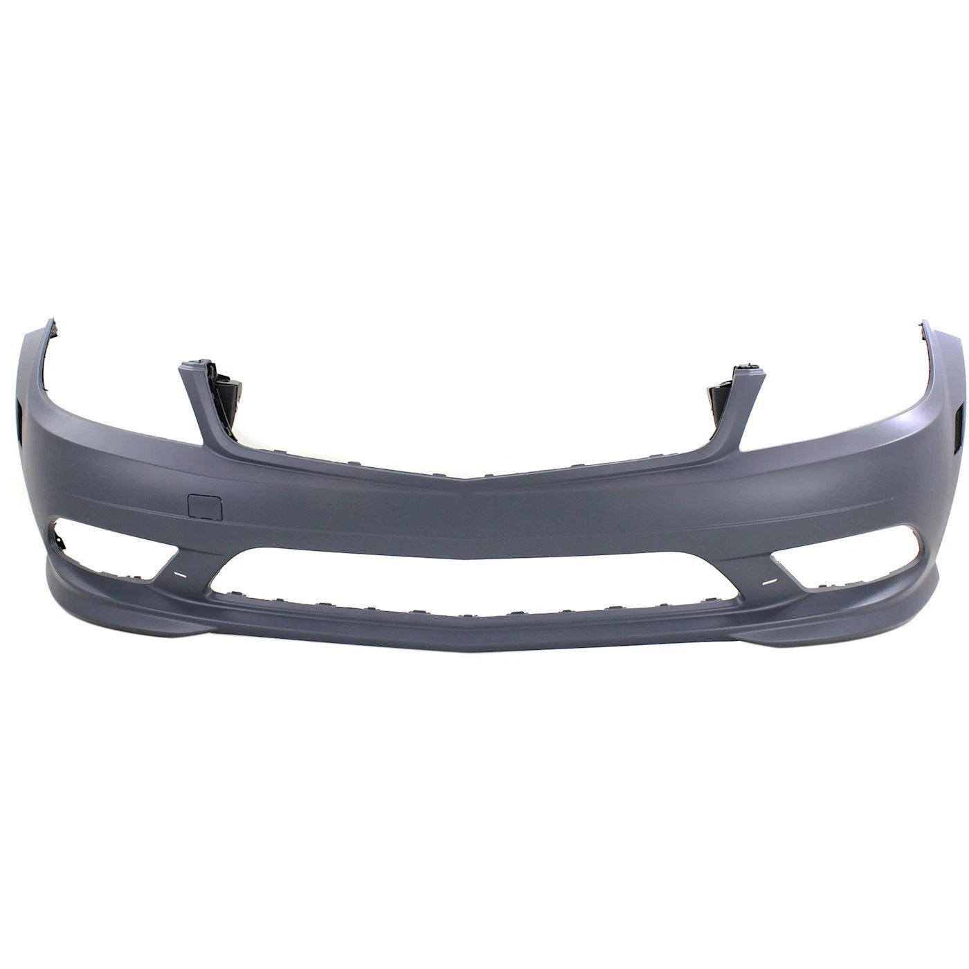 Primed Bumper Cover 2048856138 MB1000424 Replacement For Mercedes Benz C350 2008 2009 2010 2011 with AMG Styling and Side Marker Hole Primed Front
