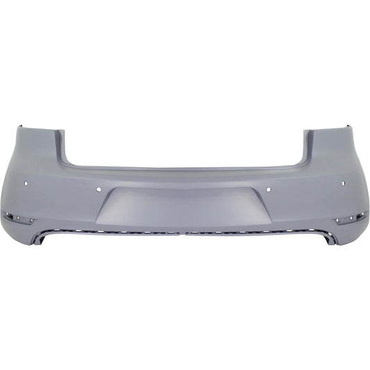Primed Bumper Cover 5K6807417HGRU VW1100184 Replacement For Volkswagen Golf 2010 2011 2012 2013 2014 Rear Primed With Park Sensor Holes