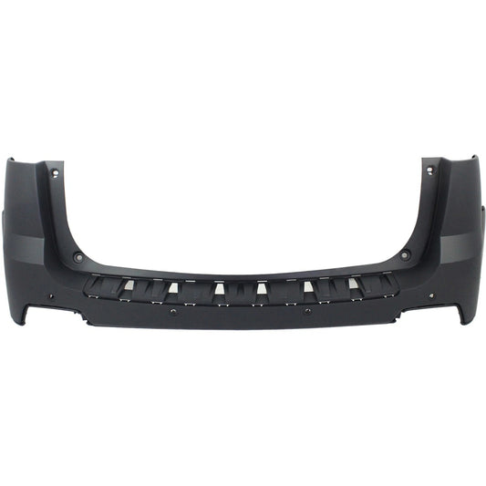 Primed Bumper Cover 23196406 GM1100863 Replacement For GMC Terrain 2010 2011 2012 2013 2014 2015 With Park Sensor Holes Rear Primed