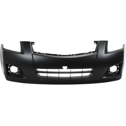 Primed Front Bumper Cover 62022ET80J NI1000262 Replacement For Nissan Sentra 2007 2008 2009 2010 2011 2012 with Fog Lamp Holes Primed