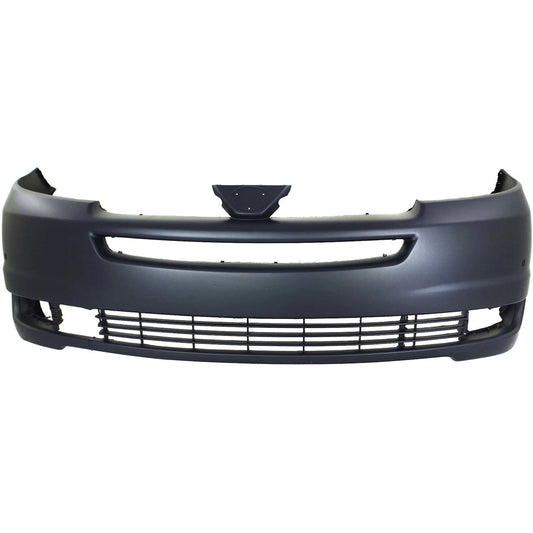Primed Front Bumper Cover 52119AE903 TO1000269 Replacement For Toyota Sienna 2004 2005 Primed With Radar Cruise Control