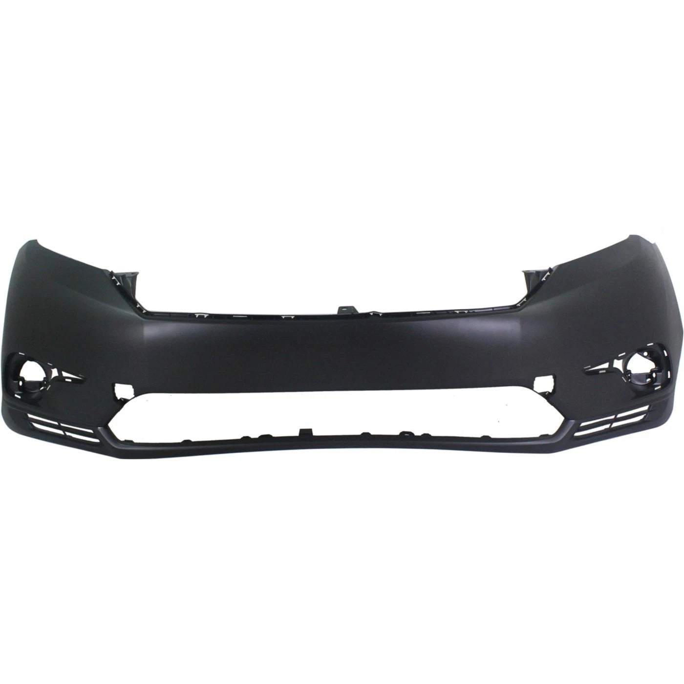 Primed Front Bumper Cover 521190E914 TO1000374 Replacement For Toyota Highlander 2011 2012 2013  with Fog Lamp Holes Primed