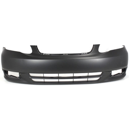 Primed Front Bumper Cover 5211902915 TO1000240 Replacement For Toyota Corolla 2003 2004 With Fog Lamp Holes Primed