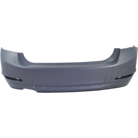 Primed Rear Bumper Cover 51127312731 BM1100241 Replacement For BMW 328i 2012 2013 2014 2015 Sedan Primed with Tow Hook Hole