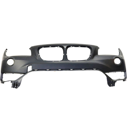 Primed Front Bumper Cover 51117345031 BM1000322 Replacement For BMW X1 2013 2014 2015 with Fog Lamp Holes Primed
