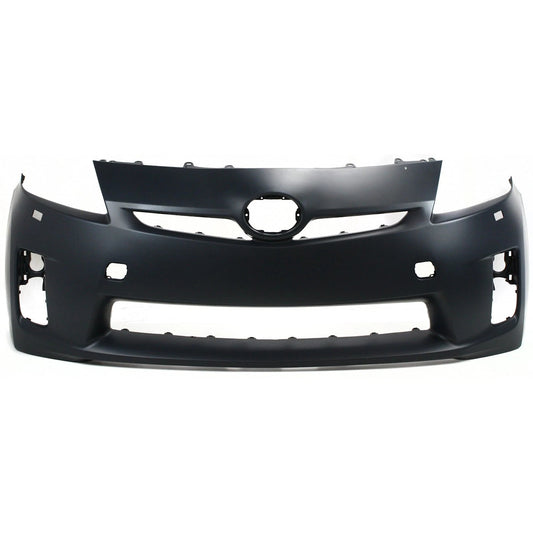 Primed Front Bumper Cover 5211947919 TO1000361 Replacement For Toyota Prius 2010 2011 with Fog Lamp Holes Primed