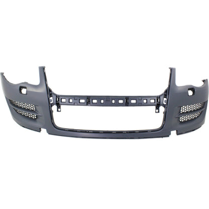 Primed Bumper Cover 7L6807217AQGRU VW1000170 Replacement For Volkswagen Touareg 2008 2009 2010 Front with Headlamp Washer Hole Primed