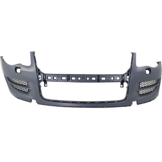 Primed Bumper Cover 7L6807217AQGRU VW1000170 Replacement For Volkswagen Touareg 2008 2009 2010 Front with Headlamp Washer Hole Primed