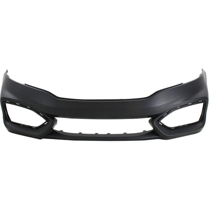 Primed Front Bumper Cover 71101TS8A50ZZ HO1000296 Replacement For Honda Civic Coupe 2014 2015 with Fog Lamp Holes Primed