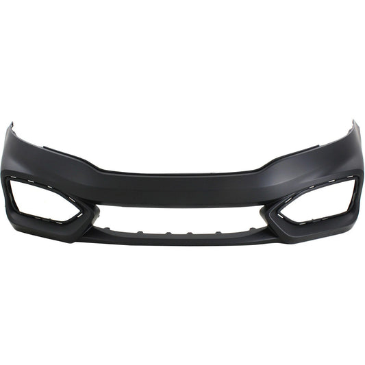 Primed Front Bumper Cover 71101TS8A50ZZ HO1000296 Replacement For Honda Civic Coupe 2014 2015 with Fog Lamp Holes Primed