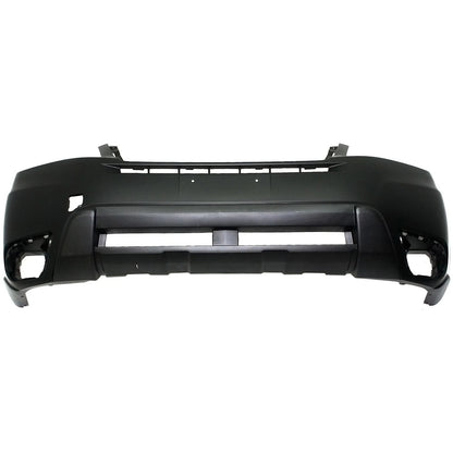 Primed Front Bumper Cover 57704SG001 SU1000173 Replacement For Subaru Forester 2014 2015 2016 with Fog Lamp Holes Primed