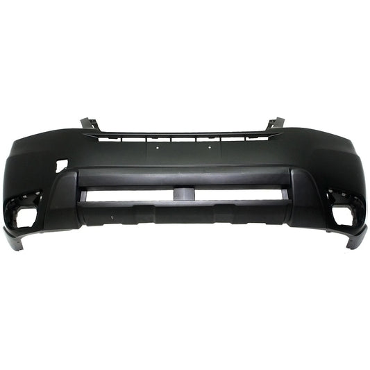 Primed Front Bumper Cover 57704SG001 SU1000173 Replacement For Subaru Forester 2014 2015 2016 with Fog Lamp Holes Primed