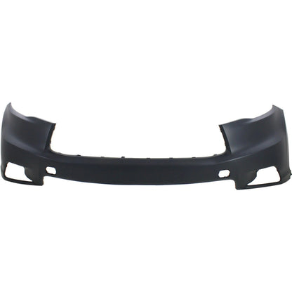 Primed Front Upper Bumper Cover 521190E925 TO1014102 Replacement For Toyota Highlander 2014 2015 2016 with Fog Lamp Holes Primed
