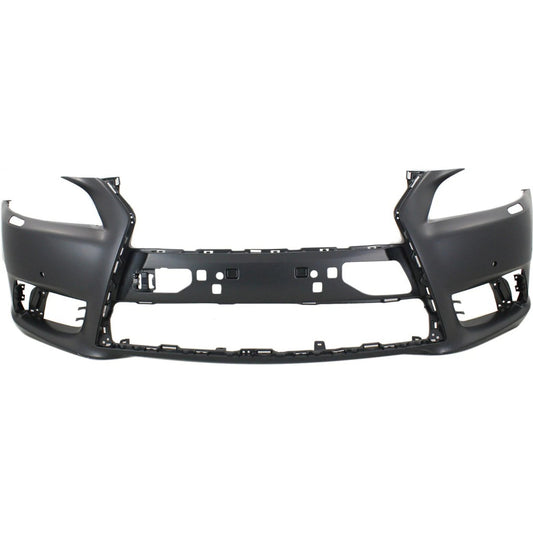 Primed Front Bumper Cover 521195C904 LX1000253 Replacement For Lexus LS460 2013 2014 2015 2016 2017 with Fog Lamp Holes Primed