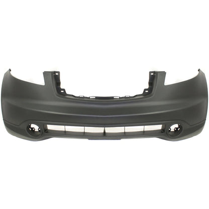 Primed Front Bumper Cover F2M22CG040 IN1000127 Replacement For Infiniti FX35 FX45 2003 2004 2005 with Fog Lamp Holes Primed