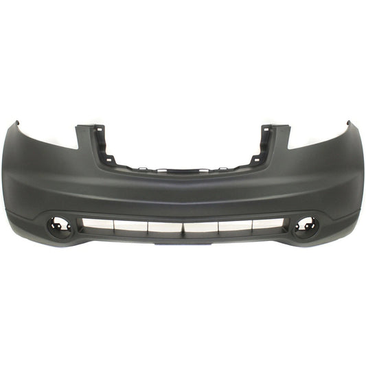 Primed Front Bumper Cover F2M22CG040 IN1000127 Replacement For Infiniti FX35 FX45 2003 2004 2005 with Fog Lamp Holes Primed