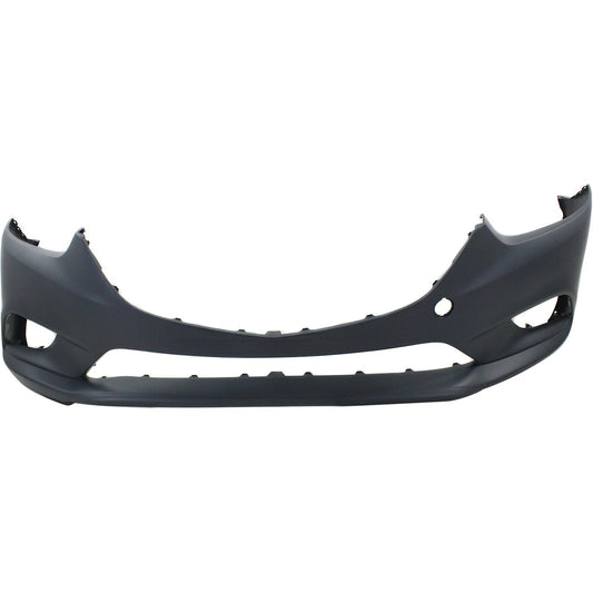 Primed Bumper Cover GHP950031CBB MA1000238 Replacement For Mazda 6 2014 2015 2016 2017 with Fog Lamp Holes Front Primed