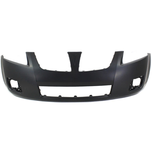 Primed Front Bumper Cover 88975651 GM1000868 Replacement For Pontiac Vibe 2009 2010 AWD Base Primed with Fog Lamp Holes