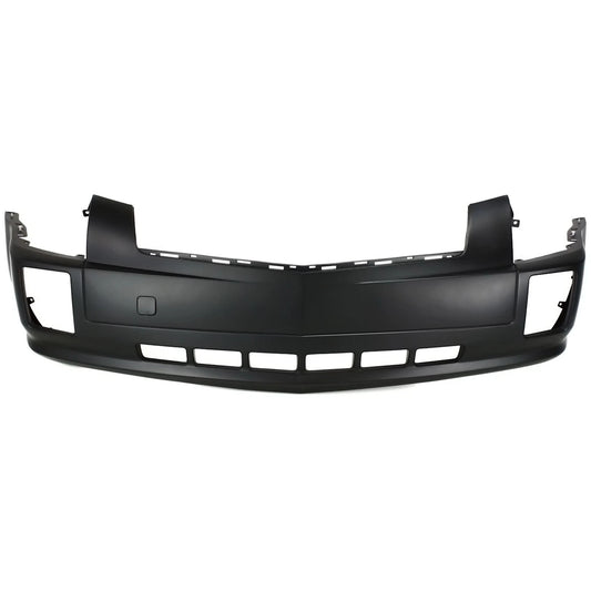 Primed Front Bumper Cover 19121106 GM1000696 Replacement For Cadillac SRX 2004 2005 2006 2007 2008 2009 Base with Fog Lamp Holes Primed