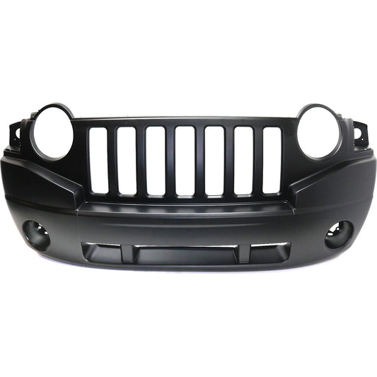 Primed Front Bumper Cover 68002271AC CH1000905 Replacement For Jeep Compass 2007 2008 2009 2010 Primed with Fog Lamp Holes