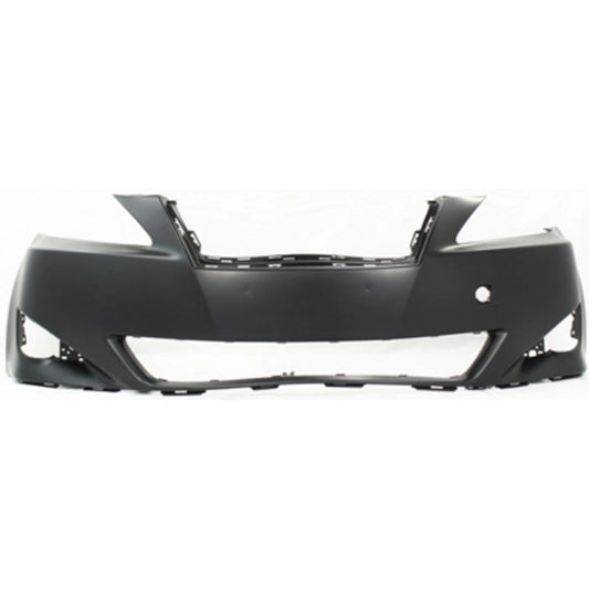 Primed Bumper Cover 5211953925 LX1000163 Replacement For Lexus IS250 IS350 2006 2007 2008 With Fog Light Holes Primed Front