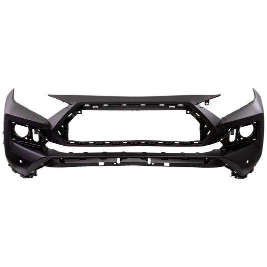 Primed Bumper Cover Fascia 521190R922 TO1000454 Replacement For Toyota RAV4 2019 2020 2021 2022 2023 2024 Front Parking Aid Holes US Built Primed