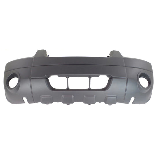 Textured Front Bumper Cover 5L8Z17D957BAA FO1000571 Replacement For Ford Escape 2005 2006 2007 with Fog Lamp Holes Textured