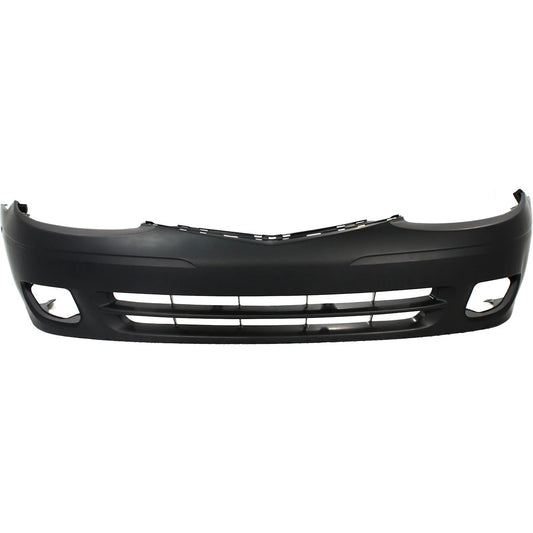 Primed Front Bumper Cover 5211906901 TO1000197 Replacement For Toyota Solara 1999 2000 2001 with Fog Lamp Holes Primed