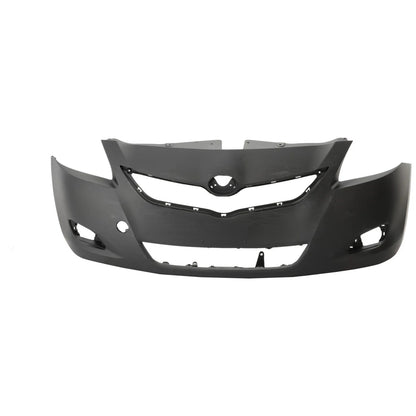 Primed Front Bumper Cover 5211952934 TO1000321 Replacement For Toyota Yaris 2007 2008 2009 2010 2011 2012 Sedan with Fog Lamp Holes Primed