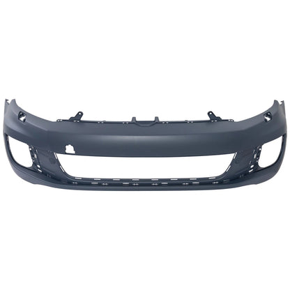 Primed Front Bumper Cover 5K0807217CFGRU VW1000185 Replacement For Volkswagen Golf 2010 2011 2012 2013 2014 Replacement For GTI 2010-2014 With Headlight Washer Holes Primed