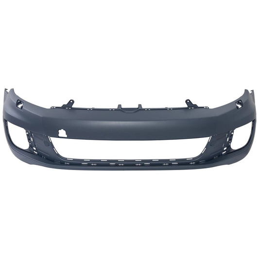 Primed Front Bumper Cover 5K0807217CFGRU VW1000185 Replacement For Volkswagen Golf 2010 2011 2012 2013 2014 Replacement For GTI 2010-2014 With Headlight Washer Holes Primed
